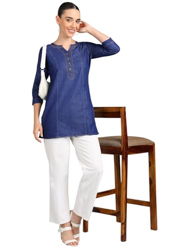 Image of Women Stylish Modren Denim Casual Kurti