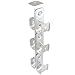 1 Pc, Zinc Plated Steel Multi Run J Hook Tree, 6 Hooks, 4 In. Size