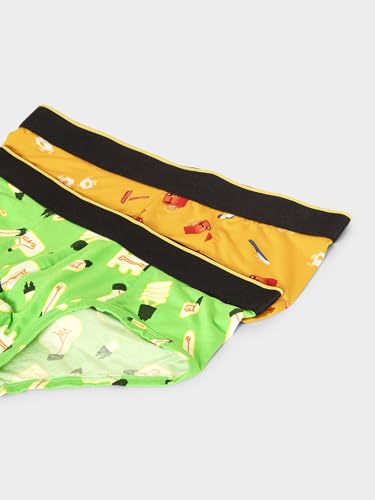 Image of Bummer Men's Printed Micro Modal Briefs Underwear | Ultra Soft & Breathable | Combo Pack of 2