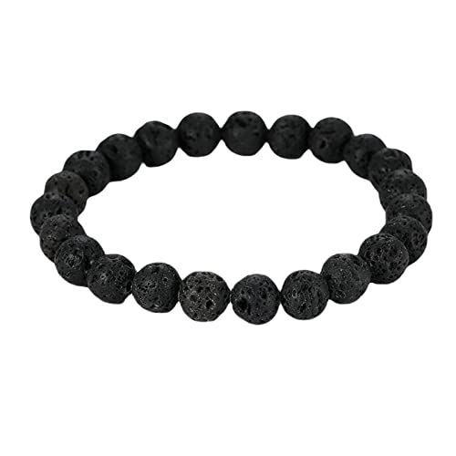 Bracelets d'huiles essentielles élastiques en pierre de lave