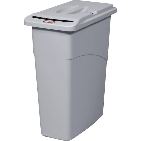 1883606 Rubbermaid Commercial Products Slim Jim 90L Grey Pedal Resin Waste Bin R