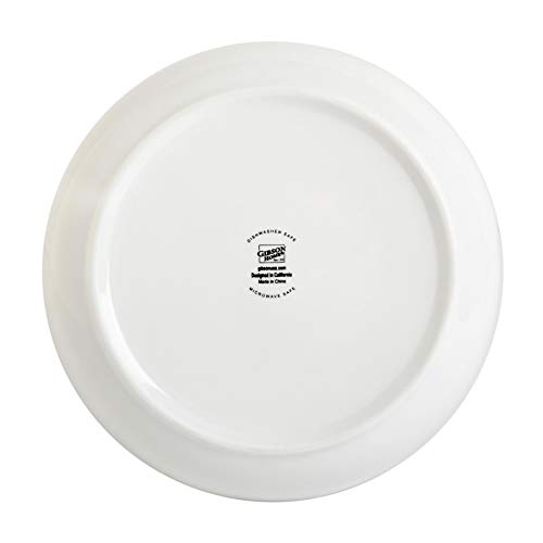 Image of Gibson Home Zen Buffet 4-Piece 41oz Salad Bowls Porcelain Ceramic Chip and Scratch Resistant Pasta Bowl, Serving Bowls, Soup Bowls Set, Large Capacity, Dishwasher & Microwave Safe White