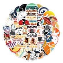 100Stück Fechten Aufkleber für Motorrad,Auto,Fahrrad,Stoßstange,Laptop,Kühlschrank,Gepäck,Mode Schwertkämpfer Wasserfest Vinyl Decal,Kinder Erwachsene Geschenk,Cartoon Aesthetic Graffiti Sticker