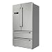 Thor Kitchen Thorkitchen HRF3601F Cabinet Depth French Door Refrigerator, Ice Maker, 36", Stainless Steel