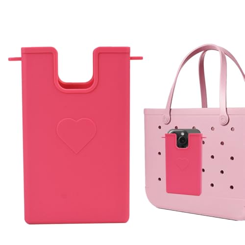 Rubber Beach Bag with Silicone Phone Holder for Bogg Bag - Beach Tote Bags Phone Case Holder Charms Accessory2