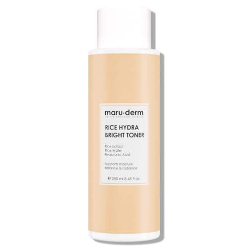 Maruderm Lotion Tonique Éclat & Hydratation au Riz – Toner Visage Hydratant & Illuminant à l’Extrait de Riz – Soin Quotidien pour Peau Fraîche et Lumineuse, 250 ML
