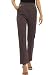 EXCHIC Damen Business Büro Gerades Bein Arbeits Hosen Freizeit Elastische Taille Hosen mit Taschen(S, Braun)