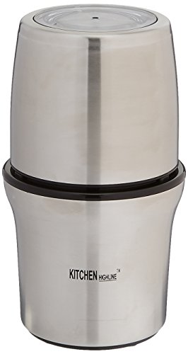 Kitchen Highline SP-7412S Stainless Steel Wet and Dry Coffee/Spice/Chutney Grinder with Two Bowls