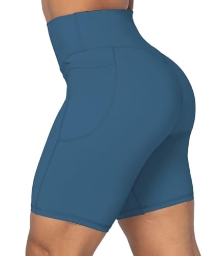 Image of Sunzel No Front Seam Biker Shorts for Women with Pockets, Yoga Workout Gym Bike Shorts with Tummy Control | 3, 5 Or 8-Inch Inseam, High Waisted, No Front Seam, Side Pockets, Buttery Soft, Compression Fit, Squat Proof, Tummy Control