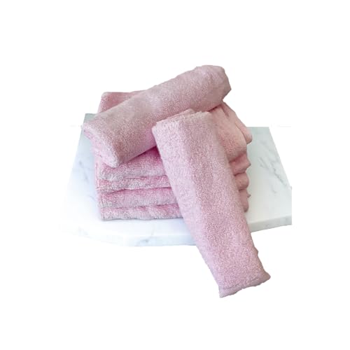 Image of 6pcs Baby Wash Cloths for Face Drying Towel, 10 * 10 Inch Bamboo Rayon Face Cloth, Soft Washcloths for Baby and Adult, Reusable Makeup Remover Face Towel