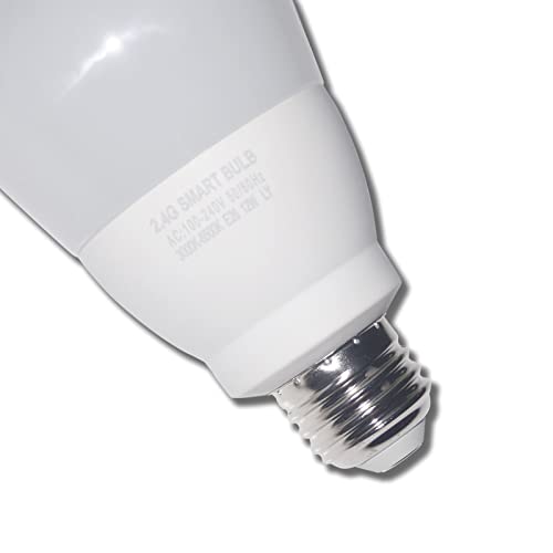 Fjyikj 12W E26 Smart LED Light Bulbs Dimmable with 2.4GHz Wireless 3-Zone Remote Control - Adjustable Color Temperature (Warm/Cool) and Brightness 2 Pack (2 Bulb+1 Remote) by Fjyikj - Used condition - Image 3