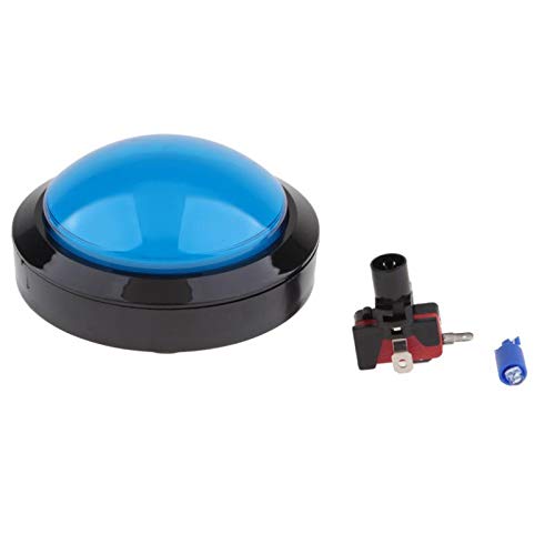 Dome Shaped Jumbo LED Illuminated Self-resetting Push Button Switch, Blue, 100mm