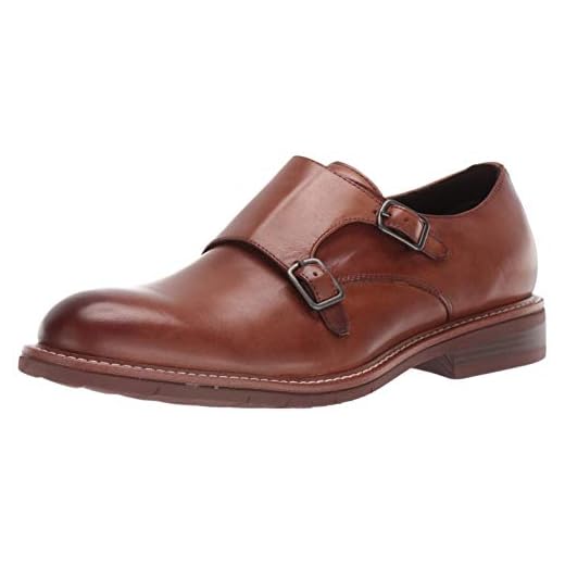 Kenneth Cole REACTION Men's Klay Monk Strap Oxford, Cognac, 9.5