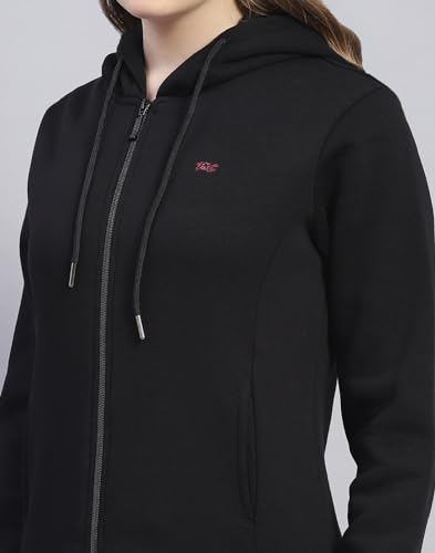 Image of Monte Carlo Womens Regular Fit Hooded Neck Full Sleeve Solid Sweatshirt (Pack of 1)