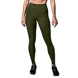 strong id workout fitness knöchellange bauchweg leggings damen mit hoher taille, moss essential, xs donna