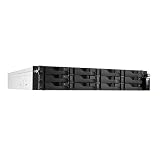 Asustor Lockerstor 12 AS6512RD 12 Bay NAS - 2U Rack obudowa pamięci sieciowej, procesor Quad Core 2.1GHz CPU, 8 GB RAM DDR4
