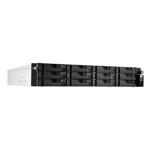 Asustor Lockerstor 12 AS6512RD 12 Bay NAS - Caja de Almacenamiento de Red para Rack de 2U, CPU Quad Core de 2,1 GHz, Memoria RAM DDR4 de 8 GB - imagen 4