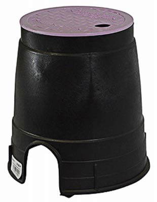 NDS Econo 8.5 in. W x 8.5 H Round Valve Box with Overlapping Cover Purple