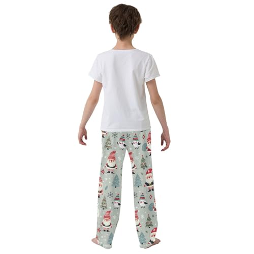 ZZKKO Santa Christmas Tree Boys Pants for Kids Jogger Pants with Pockets S-XL3