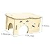 CVUTOVO Hamster Hideout House Wooden Nest Sleep Play Bite-Resistant Guinea Pig Cabin Pet Decor Easy Clean