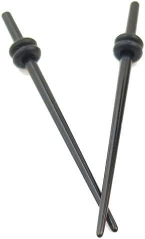 2 Pc Black Acrylic Ear Stretching Taper Kit 16g Gauges ~ 1 For Each Ear