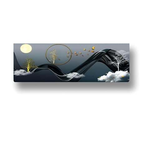 Image of Polyester Printed Air Conditioning Dust Cover Folding Designer Ac Cover For Indoor Split Ac 1.5 Ton (97X 31X 21 Cm ) (Moonlight)
