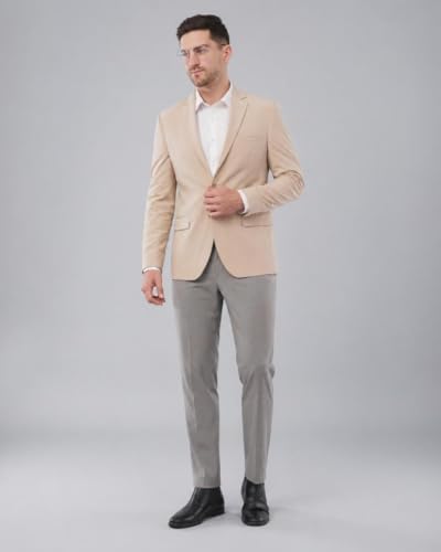 Image of SaintX Men's Premium 4-Way Comfy Stretch Sunscreen Blazer | Light Weight, Designed for Summers | Fully Lined | Comfort able Slim Fit | Wrinkle Resistant, All-Day Casual & Formal Signature Coat (JK11)