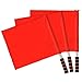 Cunlvyyds Referee Flag 3Pcs Stainless Steel Red Hand Volleyball Flags with Comfortable Sponge Handle Patrol Linesman Sports Flag for Track and Field Sports TrainingReferee