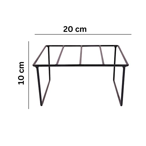 Image of NAYRA Black Color Strong Stylish Design Legs Metal Square stands For Plant Pot Flower Pot For Planter indoor and Outdoor (Square Stand -8)