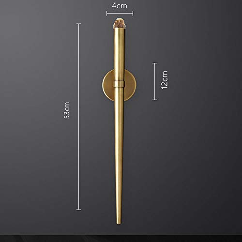 Lámpara de pared de cobre nórdica de 53CM para salón moderno y elegante 4