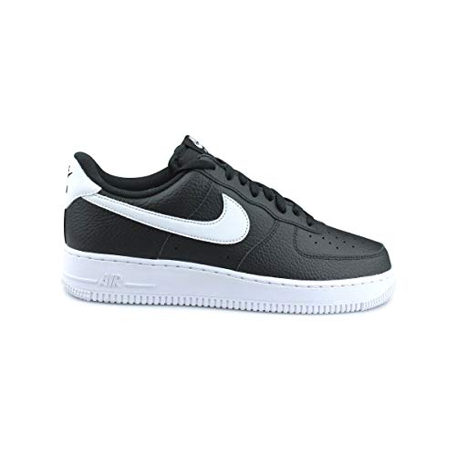 NIKE Men's Low-Top Sneakers Basketball Shoe, Black White, 10.5