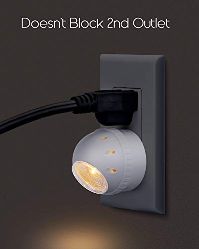 Image of Emotionlite Plug-in LED Night Light Dusk to Dawn Sensor Warm White 4 Pack | 360 Rotatable warm white night light for bedroom, hallway, bathroom, kitchen & stairways