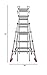 Revolution 2.0, Model 26 - ANSI Type IA - 300 lb Rated, Aluminum Articulated Extendable Ladder with TIP & Glide Wheels and Ratchet Levelers