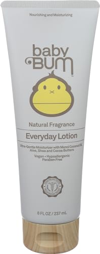 Baby Bum Everyday Lotion | Moisturizing Baby Body Lotion for Sensitive Skin with Shea and Cocoa Butter| Natural Fragrance | Gluten Free and Vegan | 8 FL OZ