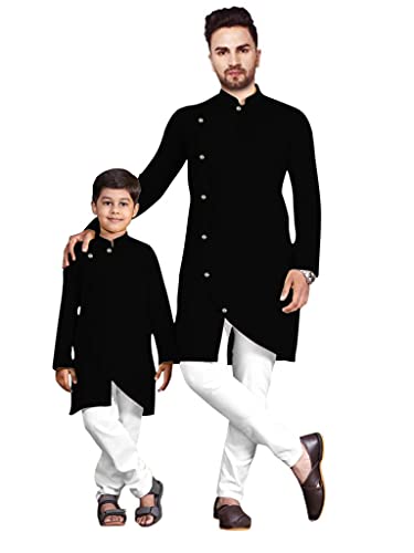 Image of Men's Cotton Blend Kurta Pyjama Set