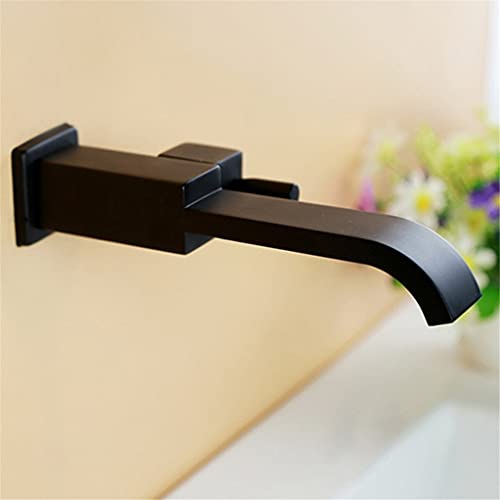 OWOHYG Grifo para Lavabo de baño, Grifo para bañera, Cascada para jardín, Grifo para Lavabo, fregona, Grifo para Piscina, Grifo para el hogar, Color Negro