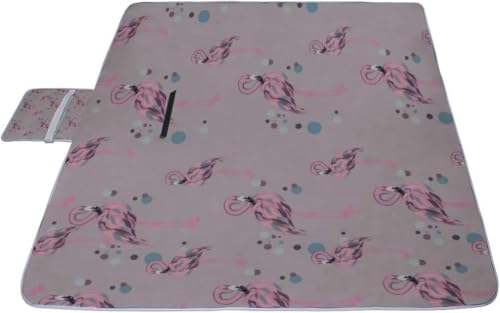 レジャーシート 美しいフラミンゴ ピクニック 折りたたみ 撥水 アウトドア クッション マット コンパクト 花見 運動会 キャンプ 遠足 花火大会 ヨガ 座布団 厚手 大判 145x150cm 持ち運び便利