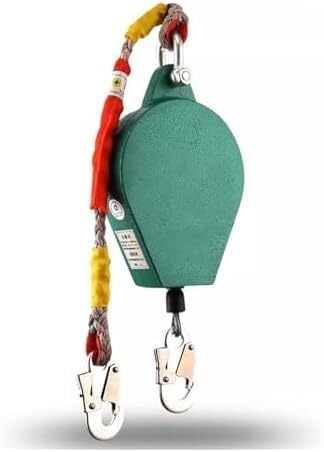 Dissipatore portatile retrattile anticaduta, 5 m/10 m/20 m, capacità di carico 300 kg, cordino di sicurezza per lavorare in altezza, protezione anticaduta, costruzione e attrezzatura da arrampicata