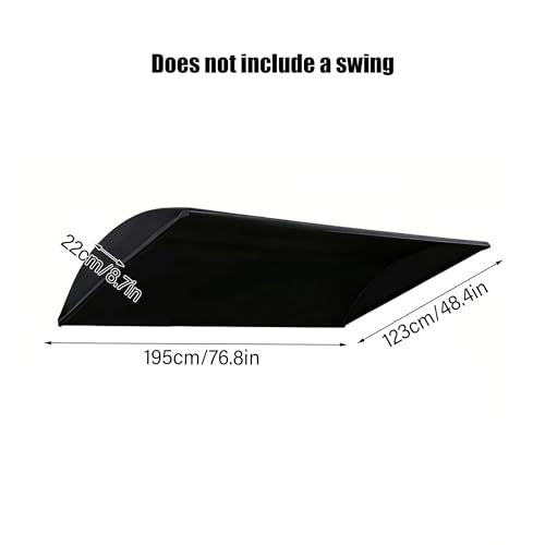 Toldo oscilante negro 600D impermeable de 76x48x8 pulgadas 3