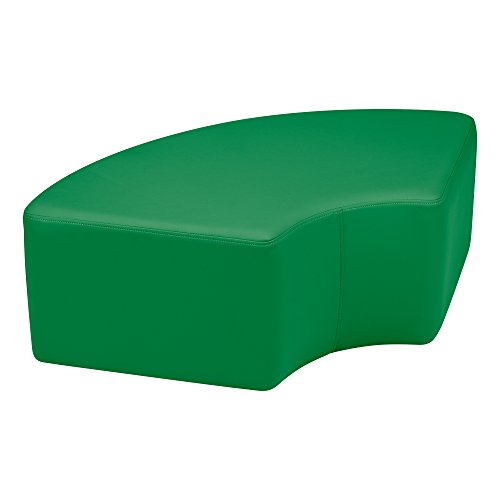 Image of Sprogs 12 inch H Structured Quarter Round Stool -Flexible Modular Collaborative Soft Seating for Office, Home, Lounge and School Classrooms with Durable Frame -Green