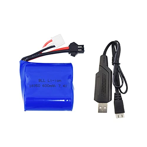 ZYGY 1PCS 7.4V 600mah Lithium Batterie und USB-Ladekabel für Syma Q2 Q3 Skytech H100 H102 H106 H120 RC Boot ZYGY 1PCS 7.4V 600mah Lithium Batterie und USB-Ladekabel für Syma Q2 Q3 Skytech H100 H102 H106 H120 RC Boot