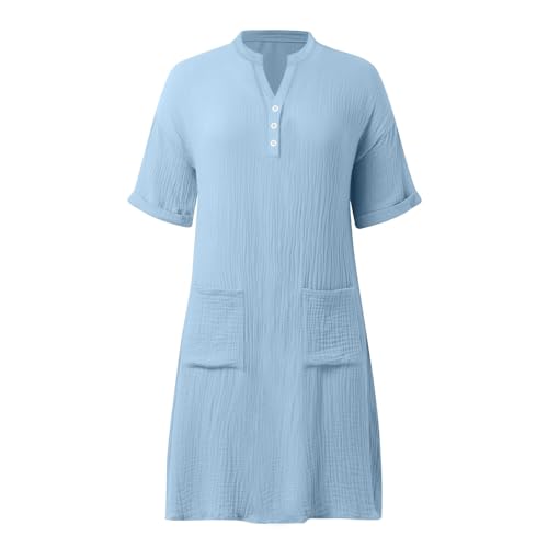 Robe décontractée légère col en V pour éviter la chaleur - 3