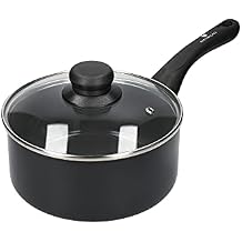 MasterClass Can-to-Pan Ceramic Eco Saucepan with PTFE, PFOA and BPA Free Non Stick, Made from 1% Recycled Aluminium, 16 cm,Black
