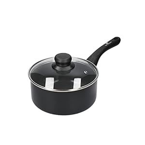 MasterClass Can-to-Pan Ceramic Eco Saucepan con antiaderente senza PTFE, PFOA e BPA, realizzato in alluminio riciclato all’1%, 16 cm, nero