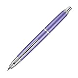 PILOT Vanishing Point Decimo Refillable & Retractable Fountain Pen, Purple Barrel with Rhodium Accents, Extra Fine Nib (65336)