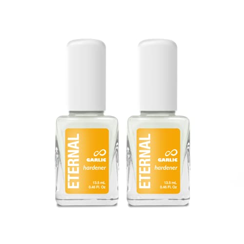 Eternal Garlic Nail Strengthener & Growth - 13.5mL Clear Base Coat Nail Polish, 2 Pack
