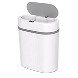 Lixeira Automática 12 Litros com Sensor Inteligente de Movimento Tampa com Abertura e Fechamento por Aproximação Antiodor e Sem Contato Ideal para Cozinha, Banheiro, Sala, Escritório e Quarto (BRANCA)