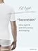 Farmacell Short Sleeve Compression Shirt Men Made in Italy - Seamless Shapewear Tummy Control - T Shirt Body Shaper - 419 (White, S)