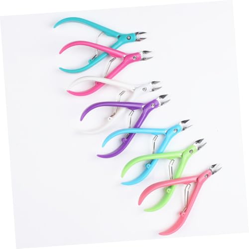 IWOWHERO 3pcs Professional Cuticle Remover Cuticle Cutter for Fingernail Toenail Dead Skin Removal Manicure Nipper with Comfort Grip Spring Action Random Color