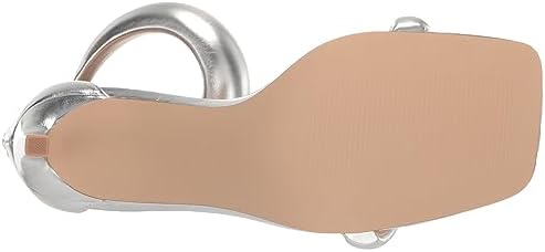 Steve Madden Women's Partay Heeled Sandal, Silver, 7 | Image 3